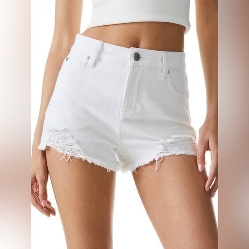 Alice + Olivia White Jean Shorts